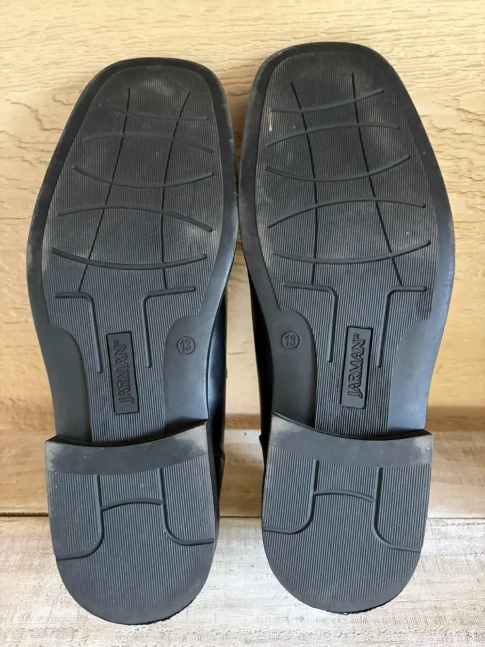 Jarman Men's Black Leather Slip On Dress Shoes M13